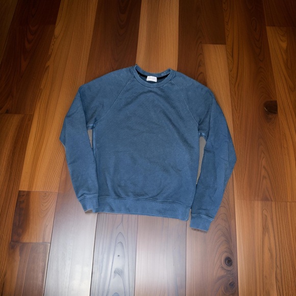 John Elliot Terry Cotton Sweater Size 2 Aqua Blue - Picture 5 of 8